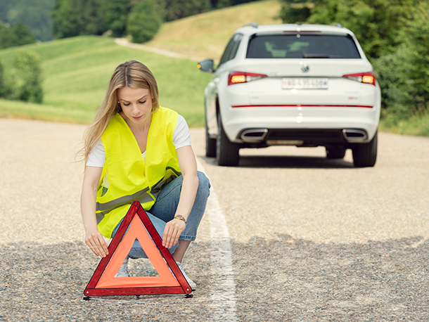 Safety in the event of breakdowns and accidents